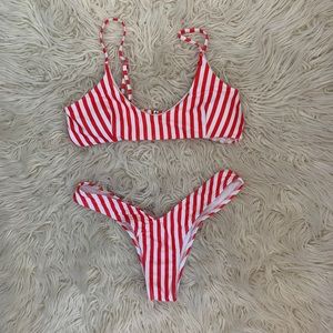 NWOT striped bikini